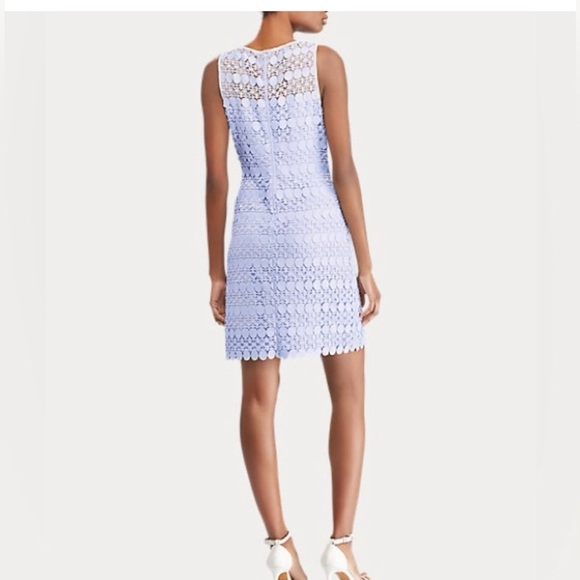 LAUREN RALPH LAUREN Light Blue Lace Sleeveless Dress Size 4 - Picture 2 of 3